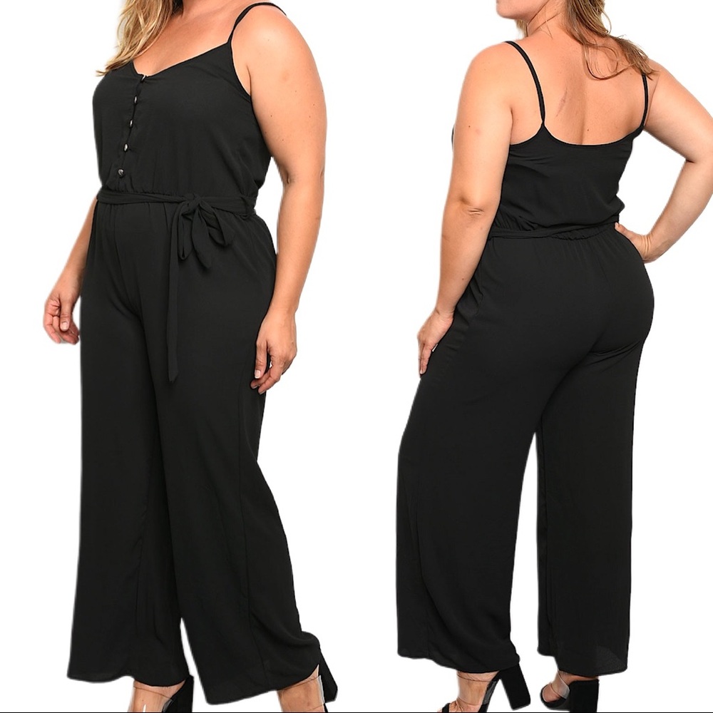 Black everyday plus size jumpsuit